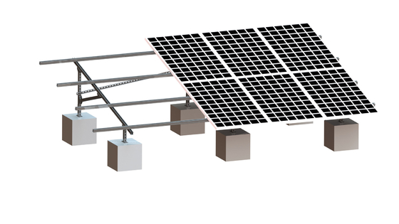 88m/S 2.0KN/M2の鋼鉄太陽構造は地上の取付けシステムに電流を通した