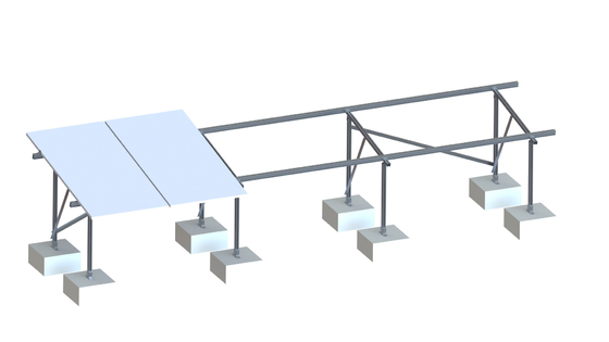 アルミニウムFrameless平屋根の太陽土台システム、商業用バラスト土台システム