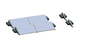 平屋根の太陽土台システムPV AL6005パネルの台紙を折る三脚